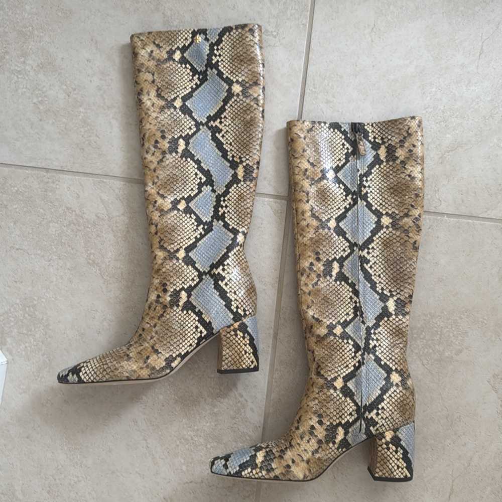 NEW Tory Burch 55mm Banana Tall boots - Snakeskin